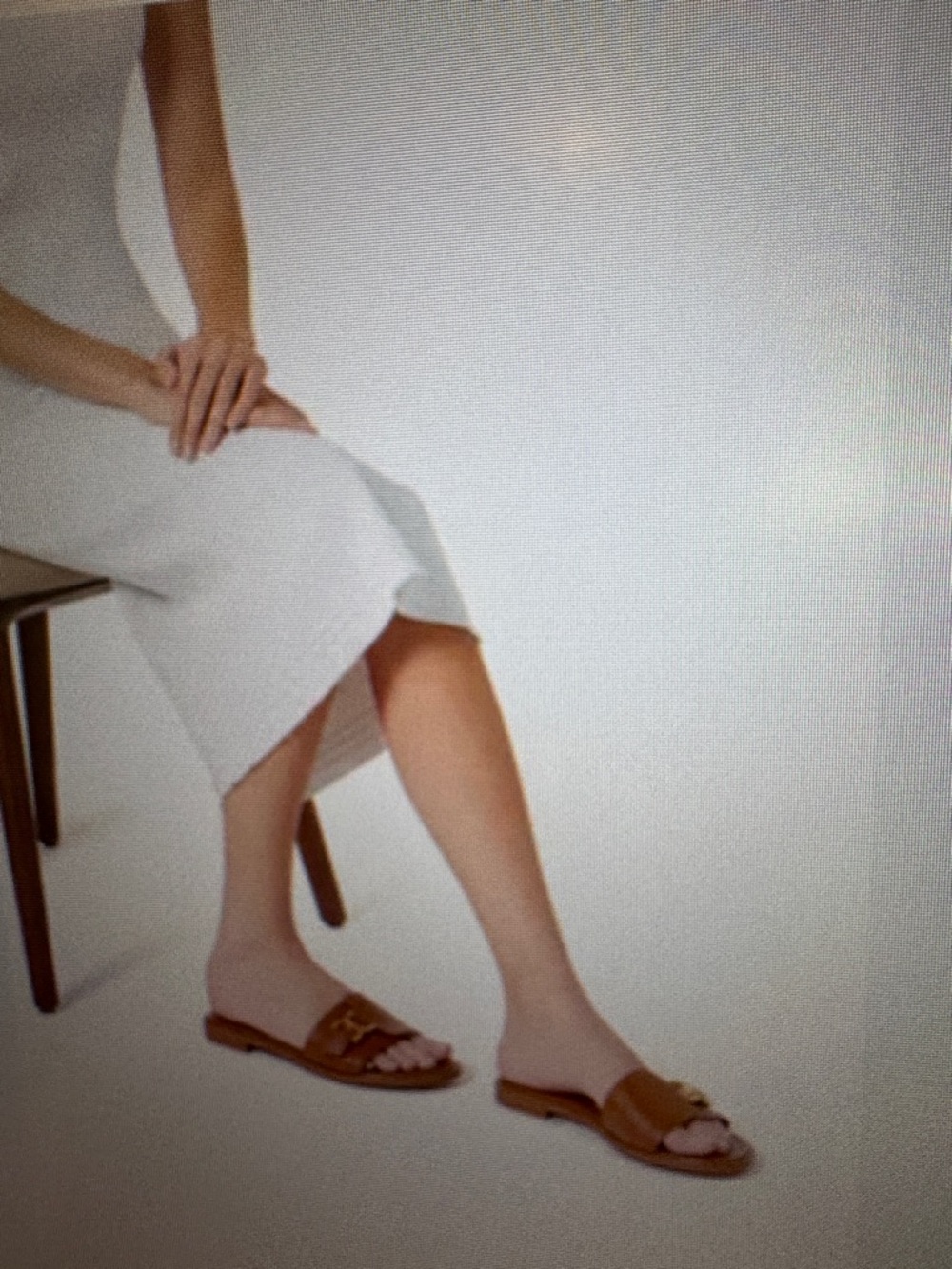 Chloe Carmelo Leather Slide Sandals with Gold Buckle sz Eu 36/6 - authentic - Picture 9 of 11